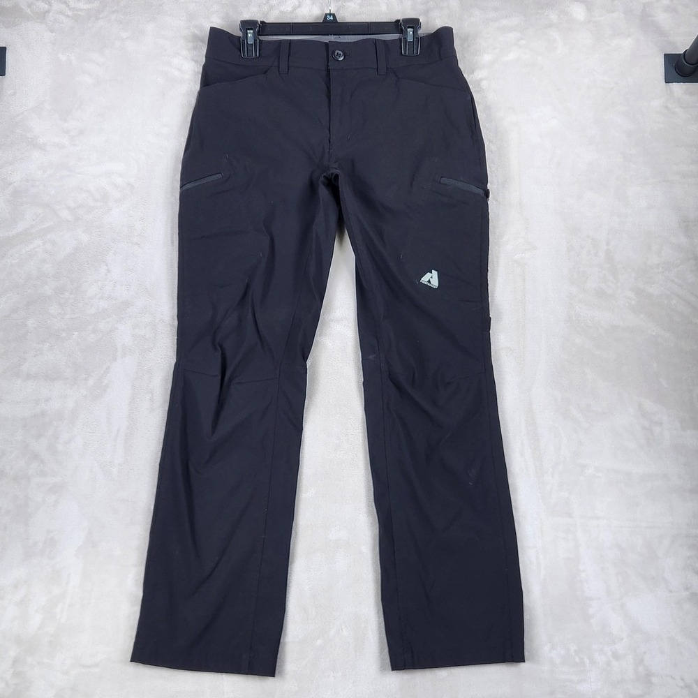 Eddie Bauer Pants Mens 33x32 First Ascent Black Stretch Nylon Cargo Hiking